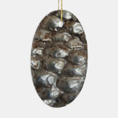 Ornement Ovale En Céramique Festive Argent foncé Metallic Art Abstrait (Droite)