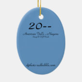 Ornement Ovale En Céramique Fête de Niagara Falls (Dos)