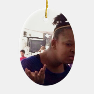 Ornement Ovale En Céramique Fille noire quel meme