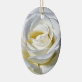 Ornement Ovale En Céramique Fleurs de rose blanches (Droite)