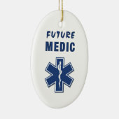 Ornement Ovale En Céramique Futur médecin (Droite)