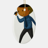 Ornement Ovale En Céramique Garde de sécurité (Droite)