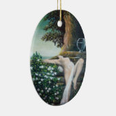 ORNEMENT OVALE EN CÉRAMIQUE GEA, MYRTLE ET EAU (Droite)