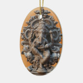 ORNEMENT OVALE EN CÉRAMIQUE GLOIRE DE GANESH (Gauche)