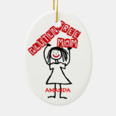 Ornement Ovale En Céramique Gluten Free Maman Noël (Dos)