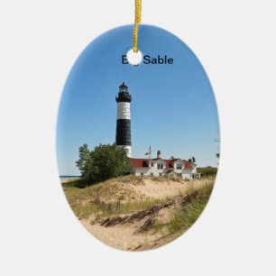 Ornement Ovale En Céramique Grand point de sable