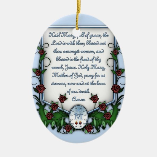Ornement Ovale En Céramique Grêle Mary (Devant)