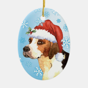 Ornement Ovale En Céramique Happy Howlidays Français Foxhound