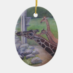 Ornement Ovale En Céramique HEURE DU REPAS à l'ornement de ZOO de JACKSONVILLE