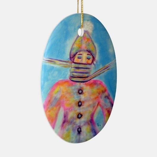 Ornement Ovale En Céramique "Hiver enveloppant" l'art (Droite)