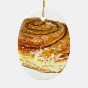 Ornement Ovale En Céramique Honey Bun