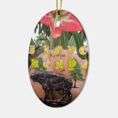 Ornement Ovale En Céramique I Love kenya Hakuna Matata cadeaux (Gauche)