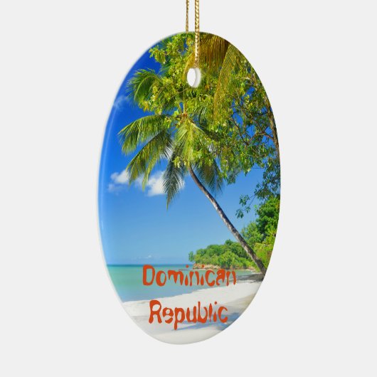 Ornement Ovale En Céramique Île tropicale en République Dominicaine (Droite)