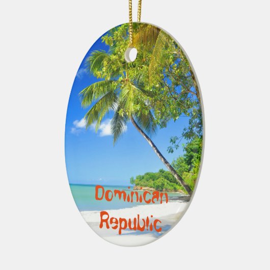 Ornement Ovale En Céramique Île tropicale en République Dominicaine (Gauche)