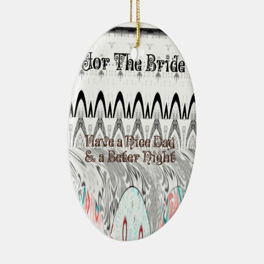 Ornement Ovale En Céramique Impression d'art cadeau Fête des mariées (Droite)