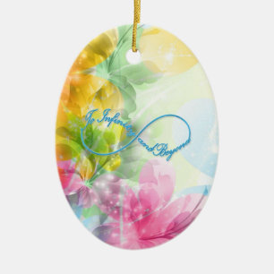 Ornement Ovale En Céramique Impressionnant symbole Infinity "À l'infini et au