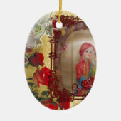 Ornement Ovale En Céramique Imprimer mariage Doll Portrait Graphique (Devant)