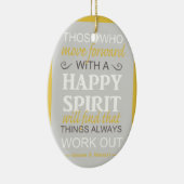 Ornement Ovale En Céramique inspirationnel gordon b hinckley (Droite)