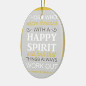 Ornement Ovale En Céramique inspirationnel gordon b hinckley (Gauche)