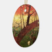 Ornement Ovale En Céramique Japonisme : Arbre à prune fleuri par Vincent van G (Gauche)