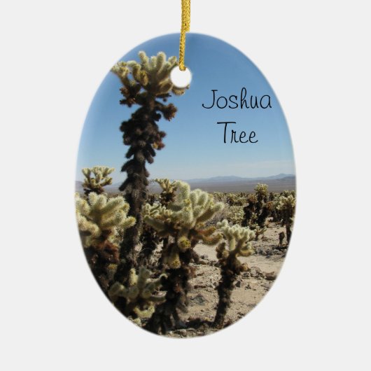 Ornement Ovale En Céramique Jardin de Cholla - Joshua Tree (Devant)