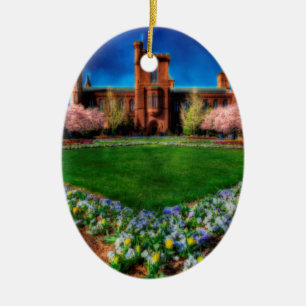 Ornement Ovale En Céramique Jardin du château de Smithsonian Les fleurs de cer