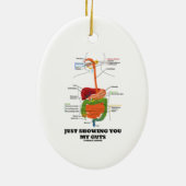 Ornement Ovale En Céramique Juste vous montrant mes entrailles (humour (Dos)