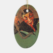Ornement Ovale En Céramique Krampus (Droite)