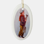 Ornement Ovale En Céramique La douche à neige (Droite)