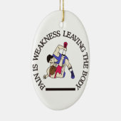 Ornement Ovale En Céramique La douleur est… (Droite)