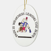 Ornement Ovale En Céramique La douleur est… (Gauche)