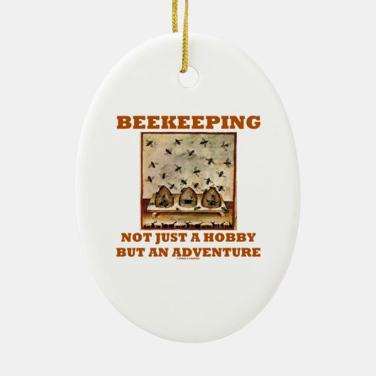 Ornement Ovale En Céramique L'apiculture pas simplement un passe-temps mais (Dos)