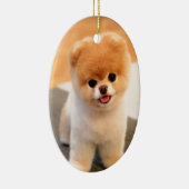 Ornement Ovale En Céramique Le chien le plus mignon au monde (Droite)