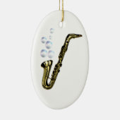 Ornement Ovale En Céramique Le saxophone bulle (Droite)