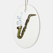 Ornement Ovale En Céramique Le saxophone bulle (Gauche)