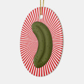 Ornement Ovale En Céramique Légende du chou de Noël (Gauche)