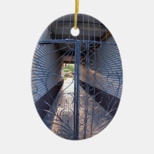 Ornement Ovale En Céramique L'entrée à l'immeuble