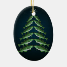 Les douze morues de l'ornement d'ovale de Noël