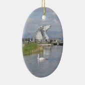 Ornement Ovale En Céramique les Kelpies, parc d'hélice, Falkirk (Droite)