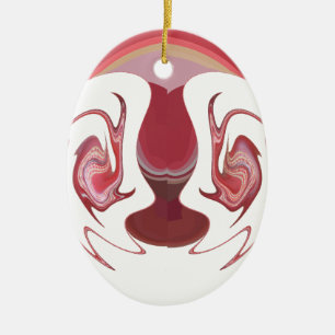 Ornement Ovale En Céramique Les membres de la Terre : Tapisserie texturée de l