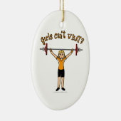 Ornement Ovale En Céramique Lifter de poids (Blonde) (Droite)