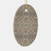 Ornement Ovale En Céramique Love Hearts Sea Shells, Romantic Exotic Tropical (Droite)