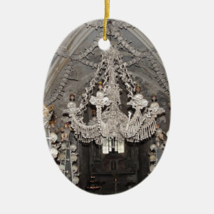 Ornement Ovale En Céramique Lustre d'os