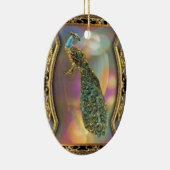 Ornement Ovale En Céramique Madame Peacock (Droite)