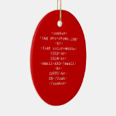 Ornement Ovale En Céramique Maintenez calme et continuez le HTML (dans toute (Droite)