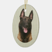 Ornement Ovale En Céramique malinois belge (Gauche)