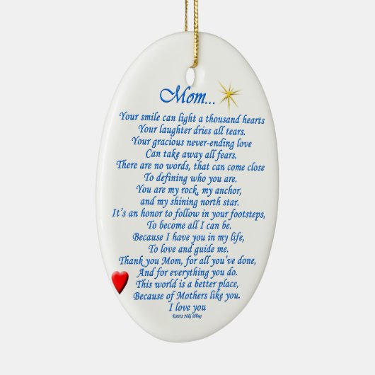 Ornement Ovale En Céramique Maman… (Droite)
