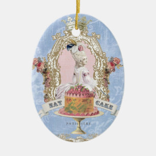 Ornement Ovale En Céramique Marie Antoinette-Mangent l'ornement de gâteau…