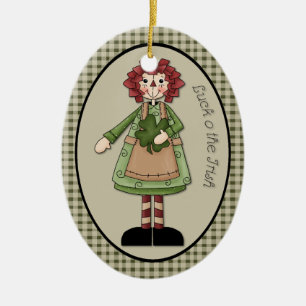 Ornement Ovale En Céramique Mars "Chuck O' the Irish" Annie Ornament