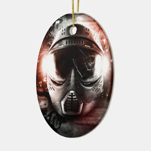 Ornement Ovale En Céramique Masque d'Action Paintball m-2 (Gauche)